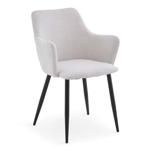 Isabella - Matstol i beige textil