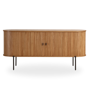 Florence jalousiskåp med lameller i ek 160x45x75 cm