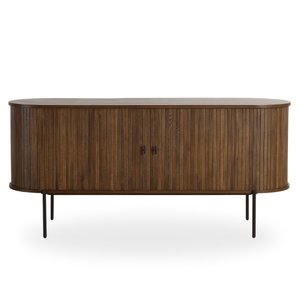 Florence jalousiskåp med lameller i rökt ek 160x45x75 cm