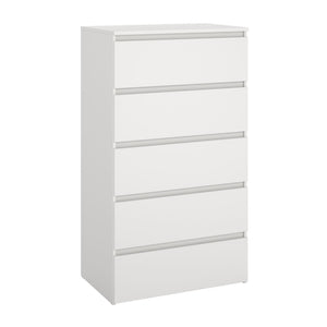 Maise byrå/kommod H:114 x B:65 x D:41 cm med 5 lådor i vitt