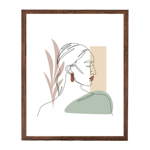 Paloma fotoram 40x50 cm rökt trä