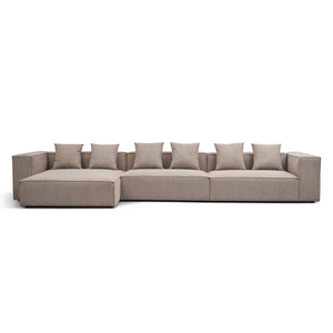 Hailey - Vänstervänd schäslong modulsoffa i sand med 3 moduler L: 415 X D: 148 X H: 65 cm