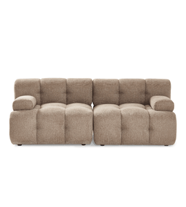 Lilie – modulsoffa i sandfärg med 2 moduler – L: 190 x D: 95 x H: 64 cm