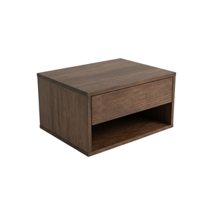 Selina nattduksbord/vägghylla i rökt ek 38x30x20 cm inkl. väggfäste