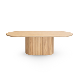 Bobby - Ovalt soffbord 120x55x45 cm Ek