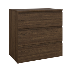 Maise byrå H:70 x B:70 x D:41 cm med 3 lådor i rökt eklook