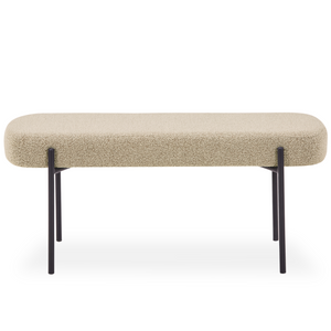 Helena bänk beige bouclé 100x36x43 cm