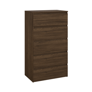 Maise byrå H:114 x B:65 x D:41 cm med 5 lådor i rökt eklook