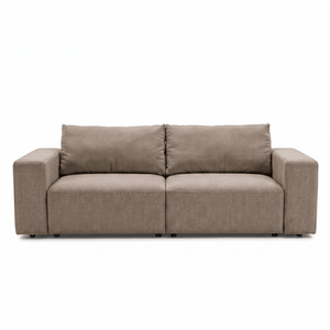 Bäddsoffa Noelle i sandfärgad textil