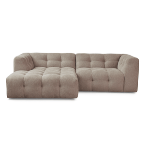 Poppy chaiselong Bubble-soffa, sandfärgad – vänstervänd
