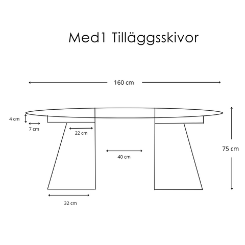 Alma - Runt matbord i ek med lameller - Förlängningsbar 120/160/200 Cm - Inkl. 2 Tilläggsskivor