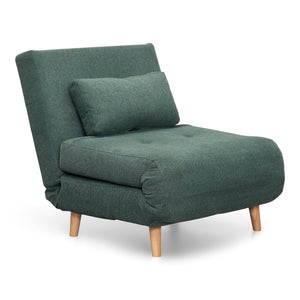 Thalia fällbar sovstol i grönt tyg