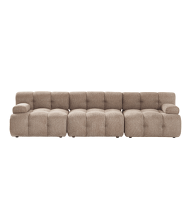 Lilie - modulsoffa i sandfärg med 3 moduler - L: 285 x D: 95 x H: 64 cm