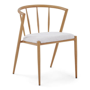 Bella matstol - Eklook med beige klädd sits