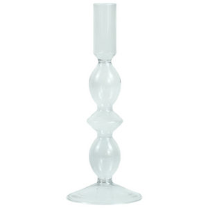 Cora glas ljusstake grå 20 cm