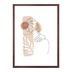 Lea tavelram 50x70 cm rökt trä