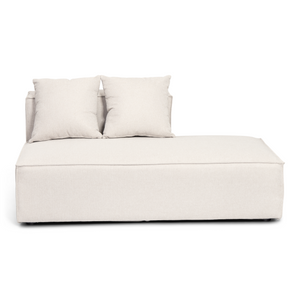 Hailey-modul med halvt ryggstöd, högervänt, i beige. Mått: L: 148 x D: 100 x H: 65 cm