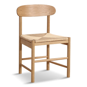 Madison trästol i ek med flätat säte