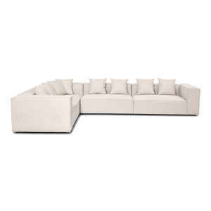 Hailey - Hörnmodulsoffa i beige med 4 moduler (Alternativ 1) L: 368 X D: 247 X H: 65 cm