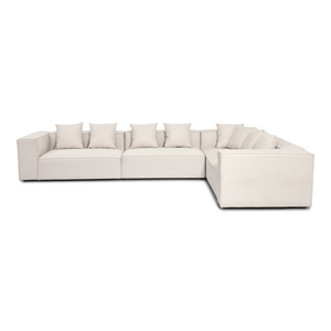 Hailey - Hörnmodulsoffa i beige med 4 moduler (Alternativ 2) L: 368 X D: 247 X H: 65 cm