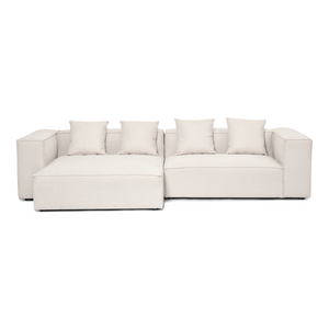 Hailey - Modulsoffa - Vänstervänd schäslong i beige med 2 moduler L: 294 X D: 148 X H: 65 cm