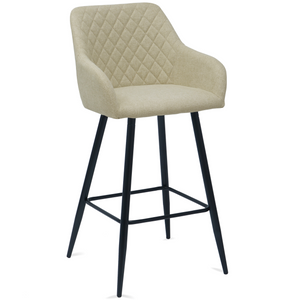 Carlo barstol - beige med armstöd 65 cm