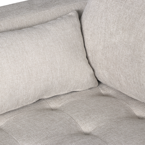 Brandy - Höger- och vänstervänd vändbar schäslong soffa i beige  - L: 290 x D: 96 x H: 80 cm