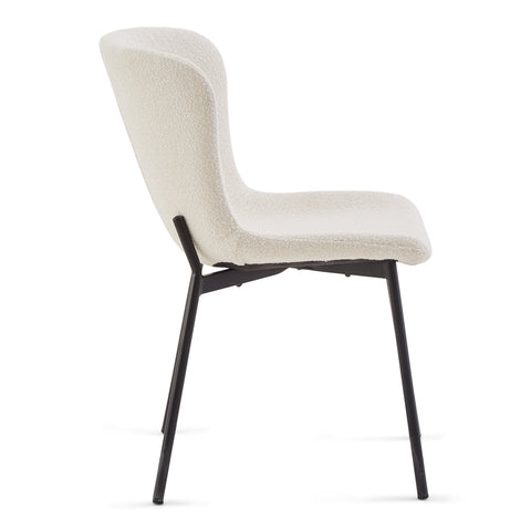 Adena matstol - Vitt bouclé