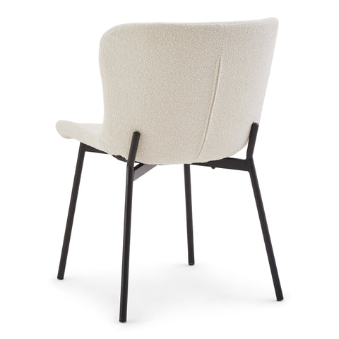 Adena matstol - Vitt bouclé