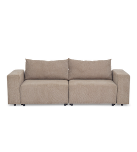 Bäddsoffa Noelle i sandfärgad textil