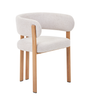 Eloise matstol i beige med eklook