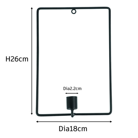Daisy Väggljusstake Set Svart 26 cm