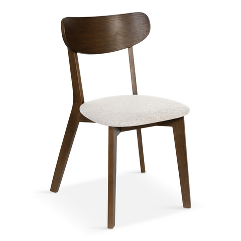 Rory matstol – Trästol i rökt ek med stoppad sits