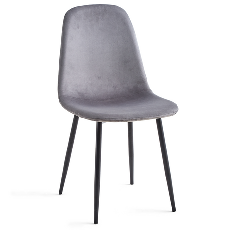 Anna matbordsstol - klädd i grå sammet