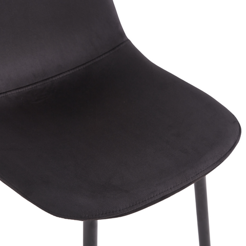 Anna matstol - klädd i svart sammet