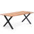 Susan Plankbord 200x95 Cm - Oljad Ek Med Kryssben (Förberedd För Tilläggsskivor)