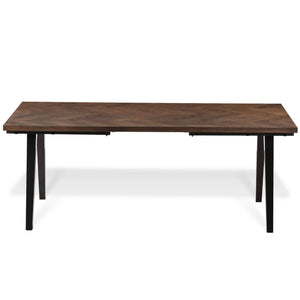 Valeria matbord med fiskbensmönster 200/290x90 cm i rökt ekfanér