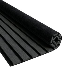 Flexibel akustikpanel i svart ekfanér 2400x520x18 mm