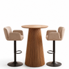 Barset med Lewis-barbord i ek och 2 Melody-barstolar i beige