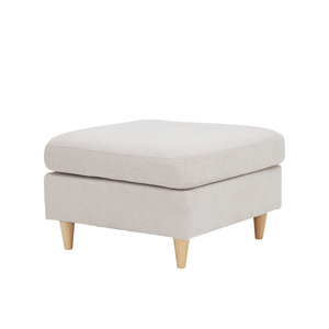 Hildur – puff i beige L: 66 x B: 66 x H: 43 cm