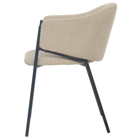 Carolina matstol i beige bouclé