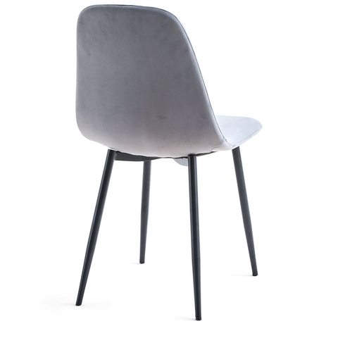 Anna matbordsstol - klädd i grå sammet