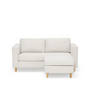 Hildur, 2-sitsig schäslongsoffa i beige