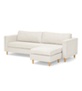 Hildur, 3-sitsig schäslongsoffa i beige