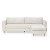Hildur, 3-sitsig schäslongsoffa i beige
