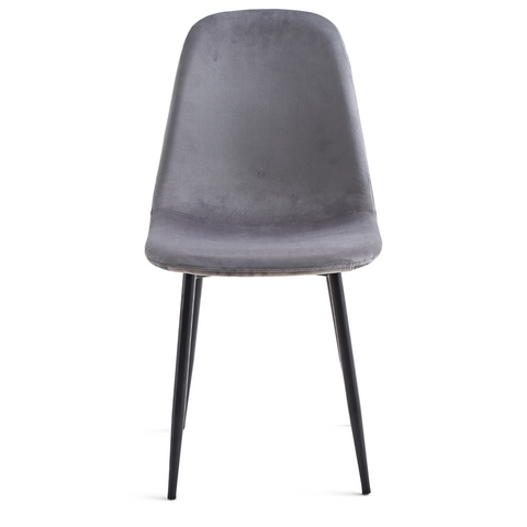 Anna matbordsstol - klädd i grå sammet
