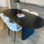 Carisma svart matbord med ovala skivor 210 x 100 cm