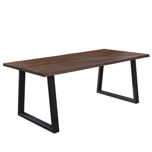 Esther - Plankbord 200 x 95 cm i rökt ek med fyrkantiga ben (förberett för tilläggsskivor)