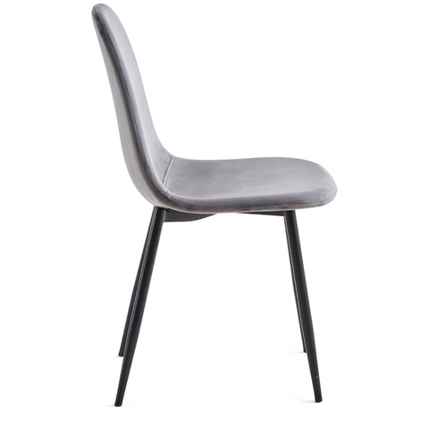 Anna matbordsstol - klädd i grå sammet