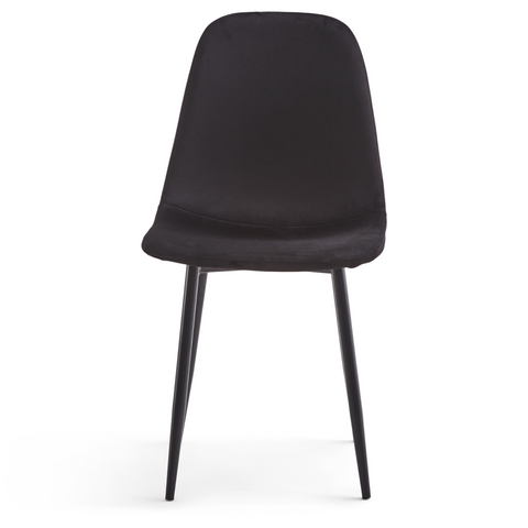 Anna matstol - klädd i svart sammet